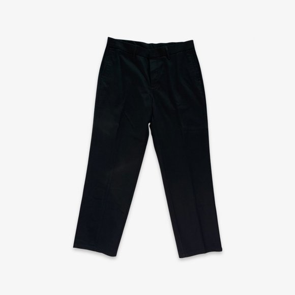 Haggar H26 Suit Pants Mens Flat Front Cotton Solid Black Size 36x32 - Picture 1 of 10